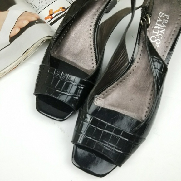 Franco Sarto Croc Embossed Arena Slingback - Picture 2 of 5